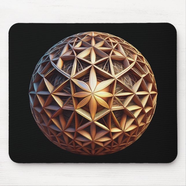 Tapis De Souris Fractale 3D de l'éponge de Sierpinski (Devant)