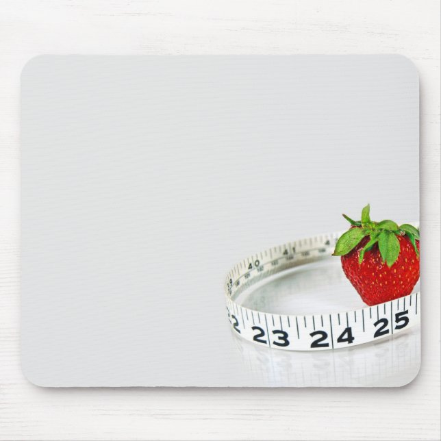 Tapis De Souris Fraise avec mesure sur bande (Devant)