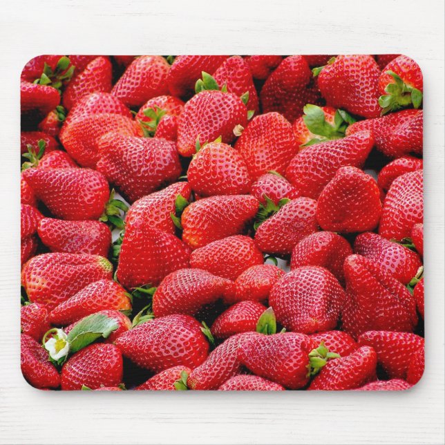 Tapis De Souris Fraises entières succulentes (Devant)