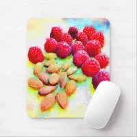 Framboises et amandes Aquarelles saines