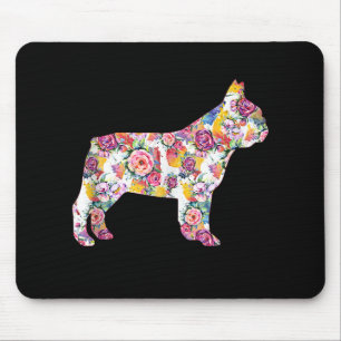 Tapis De Souris Français Bulldog Flower Motif Frenchie Bulldogs