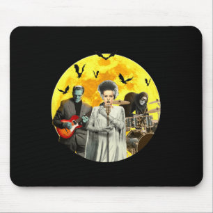 Tapis De Souris Frankenguitar avec mariée et groupe Igor Halloween