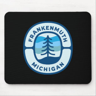 Tapis De Souris Frankenmuth Michigan Mi Retro Winter Forest Souven