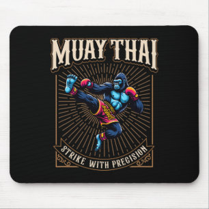 Tapis De Souris Frapper avec précision - Cool Muay Thai Gorilla Ki
