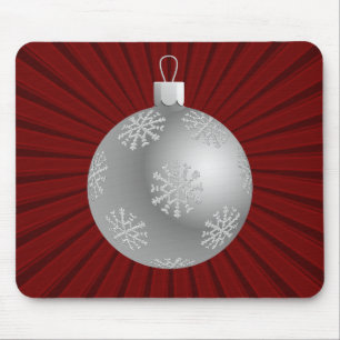 Tapis De Souris Frappes de Starburst Ornement Mousepad, Rouge fonc