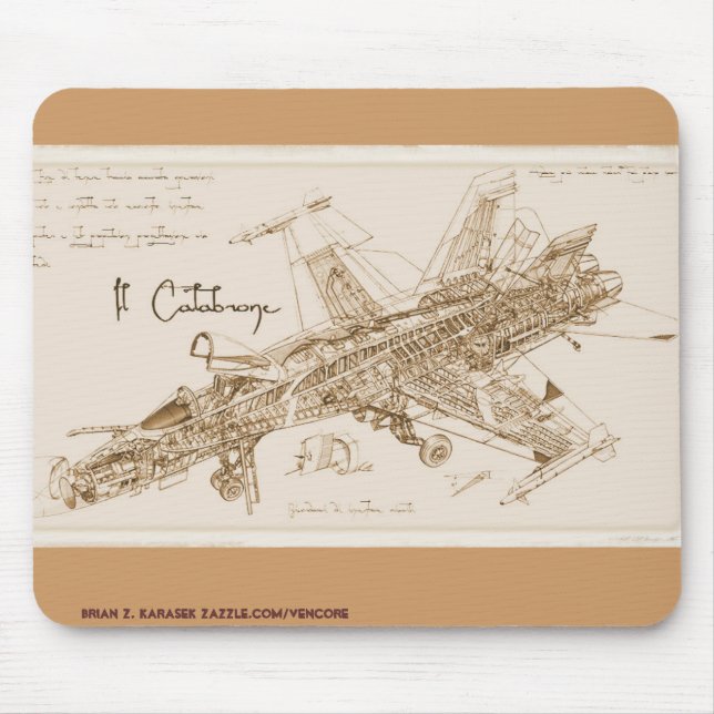 Tapis De Souris Frelon Mousepad du F/A-18 de da Vinci (Devant)