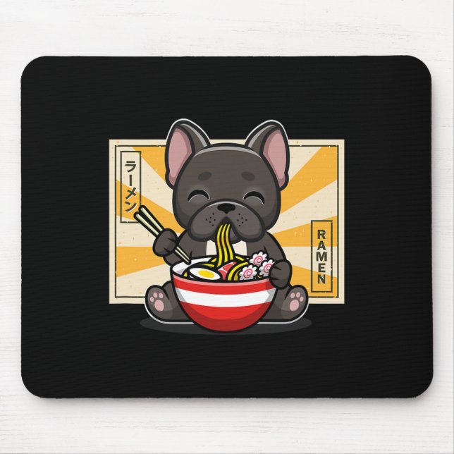 Tapis De Souris French Bulldog Anime Mange Noodle (Devant)