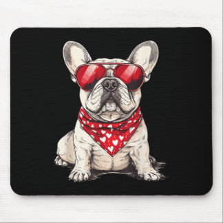 Tapis De Souris Frenchie Heart Bandana Cool French Bulldog Lover V