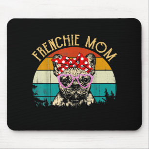 Tapis De Souris Frenchie Maman Poison Vintage Retro Style Bulldog