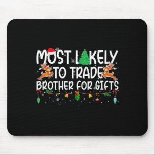 Tapis De Souris Frère de commerce de Noël de famille le plus susce