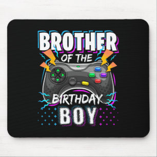 Tapis De Souris Frère du garçon d'anniversaire correspondant jeu v