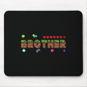 Tapis De Souris Frère du garçon d'anniversaire Pixel Game Matching
