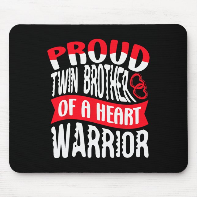 Tapis De Souris Frère D'Un Guerrier Du Coeur Maladie Cardiaque Ch (Devant)