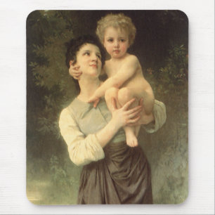 Tapis De Souris Frère et soeur par William Adolphe Bouguereau