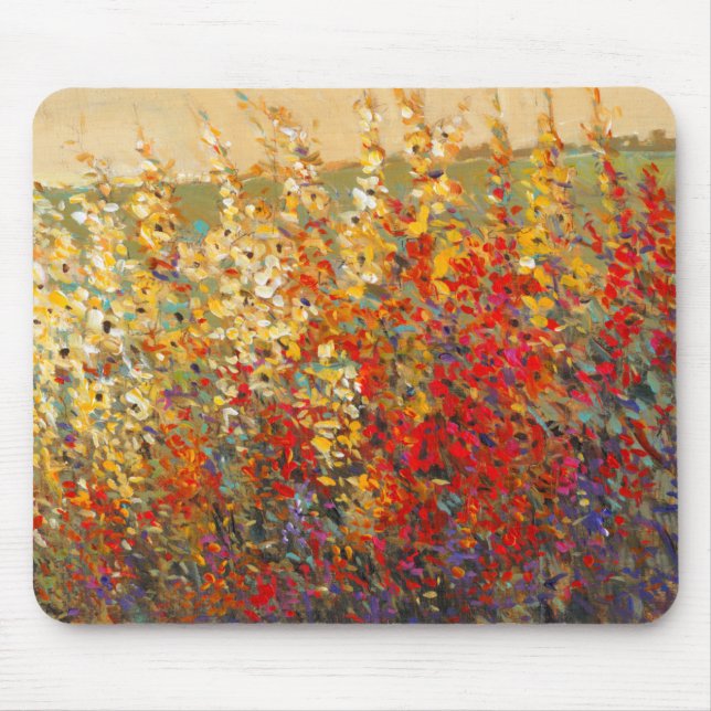 Tapis De Souris Fresque du jardin lumineux des Fleurs sauvages du  (Devant)