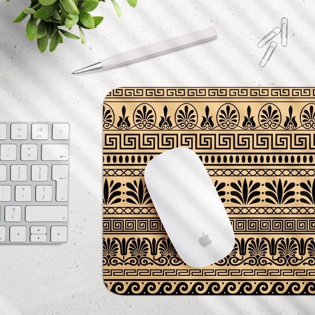 Tapis De Souris Fret grec, Motif méditerranéen, Brown (Créateur téléchargé)