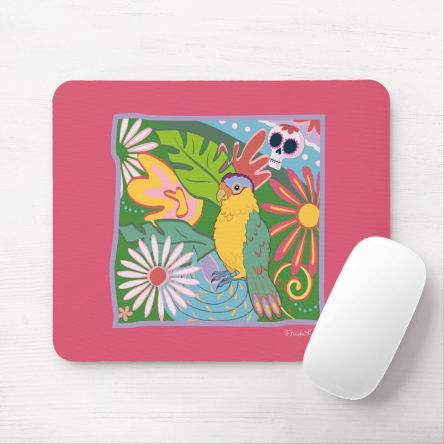 Tapis De Souris Frida Kahlo Parrot Graphic (Avec souris)