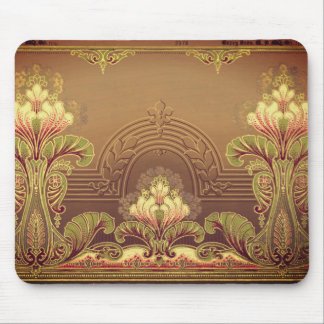 Tapis De Souris frise florale victorienne élégante fleur Art nouve