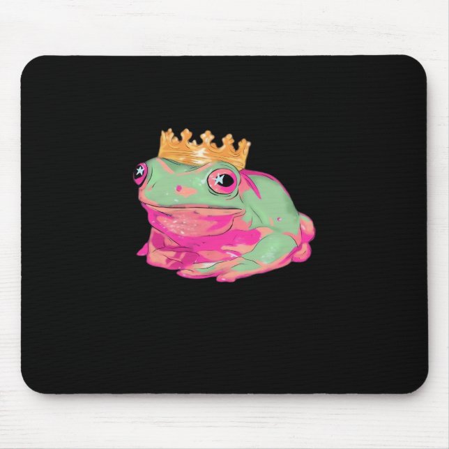 Tapis De Souris Frog King Funky Meme Classic Style (Devant)