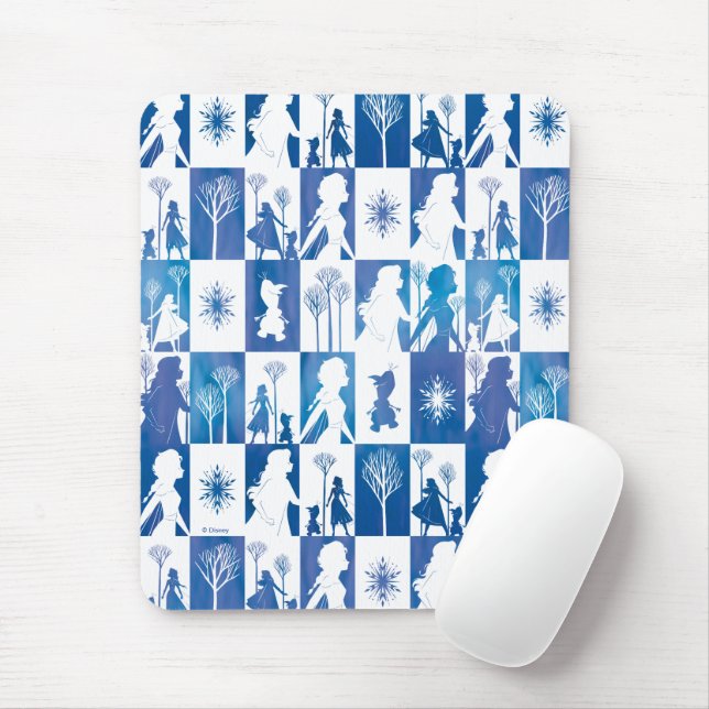 Tapis De Souris Froid 2 : Anna, Elsa, & Olaf Winter Tile Motif (Avec souris)
