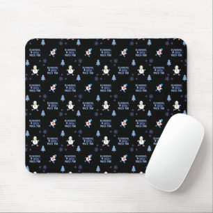 Tapis De Souris Froid Météo Courir Noël Snowman