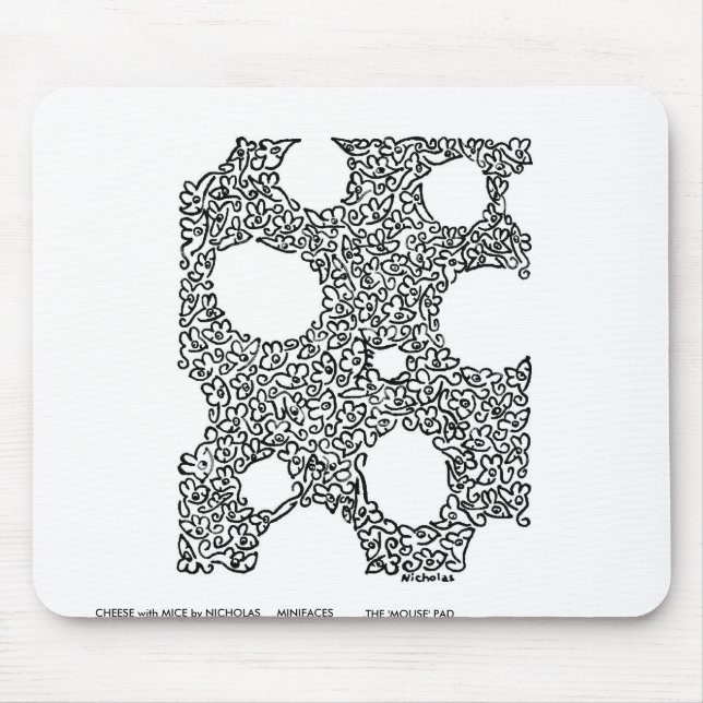 Tapis De Souris FROMAGE avec des SOURIS par NICHOLAS (Devant)
