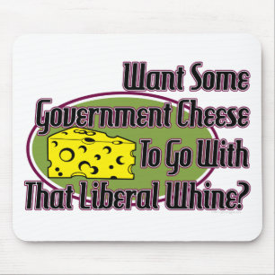 Tapis De Souris Fromage de gouvernement et gémissement libéral
