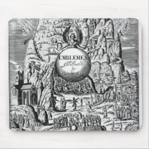 Tapis De Souris Frontispice aux "emblèmes" de George Wither, 1635