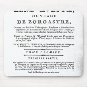 Tapis De Souris Frontispice d'une édition de 'Zend