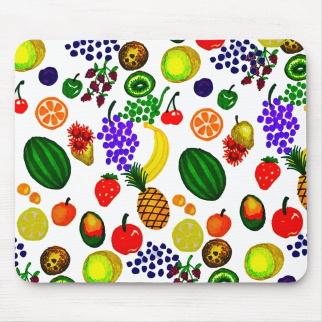 Tapis De Souris Fruit à main Motif Medley (Devant)