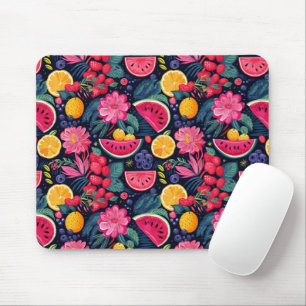 Tapis De Souris Fruits et fleurs tropicaux