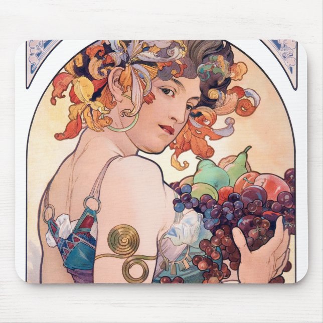 Tapis De Souris Fruits, Mucha (Devant)