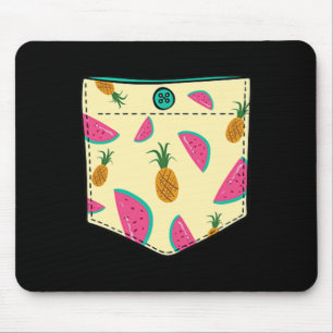 Tapis De Souris Fruits Tropicaux Dans La Poche Kawaii Vacances Haw