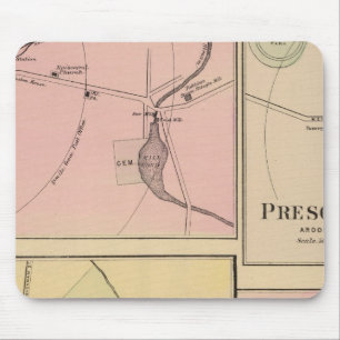 Tapis De Souris Ft Fairfield, île Presque, carte du caribou