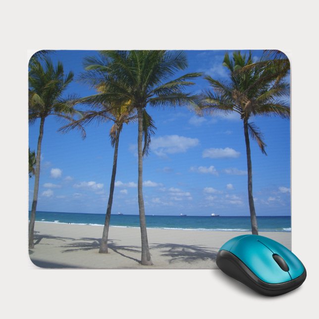 Tapis De Souris Ft Lauderdale Beach Floride Palmiers et Océan (Créateur téléchargé)