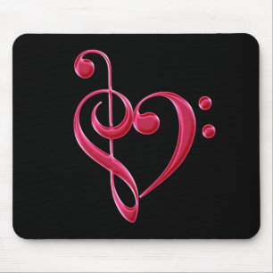 Tapis De Souris Fuchsia Love Notes musicales Mousepad