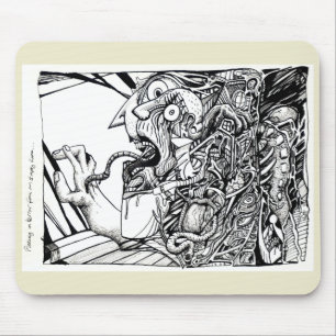 Tapis De Souris Fuir dans la terreur depuis une pièce vide...