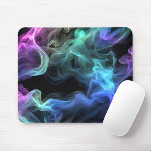 Tapis De Souris Fumée Iridescente sur noir