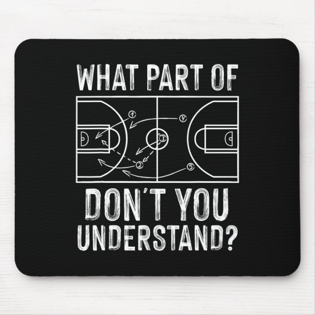 Tapis De Souris Fun Basket-ball Coach Design Hommes Femmes Ball Je (Devant)