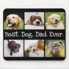 Fun Best Dog Papa Ever 6 Photo Collage noir blanc