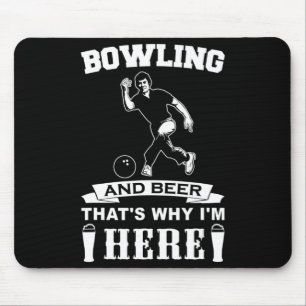 Tapis De Souris Fun Bowling Team Papa Gift Bowling et Bière