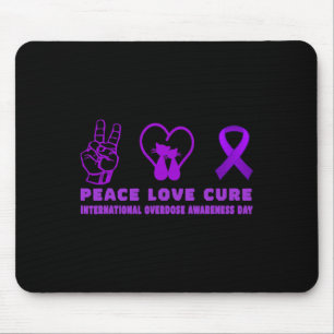 Tapis De Souris Fun Chat Peace Love Cure Overdose Support de sensi
