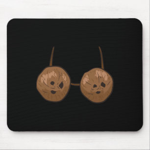 Tapis De Souris Fun Coconut Summer Coconut Bra Fun Halloween Coût