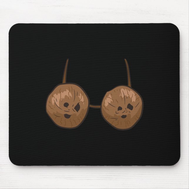 Tapis De Souris Fun Coconut Summer Coconut Bra Fun Halloween Coût (Devant)