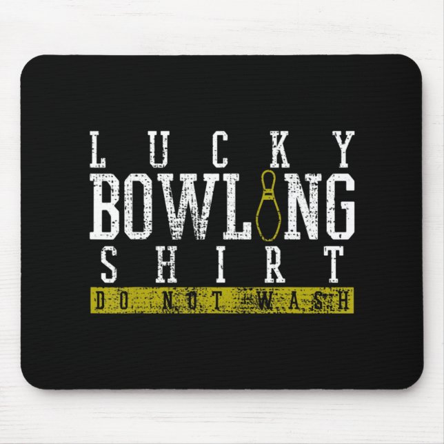 Tapis De Souris Fun Lucky Bowling Joueur Bowlers Pin Cadeau (Devant)