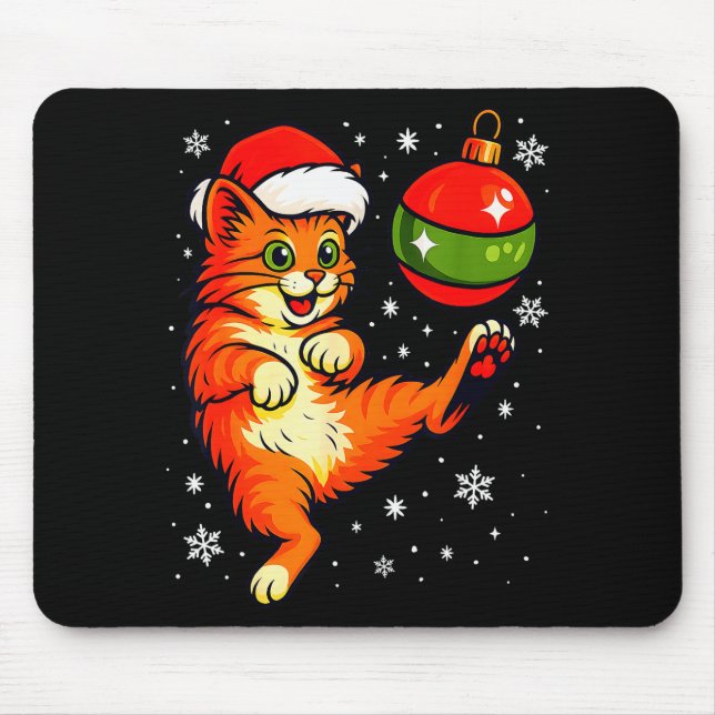 Tapis De Souris Fun Orange Cat Humor Christmas Ornament Football S (Devant)