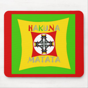 Tapis De Souris Fun Rasta couleur rouge or vert