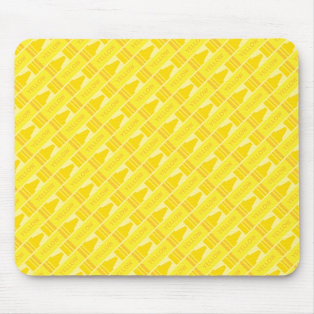 Tapis De Souris Fun Yellow Crayon Motif (Devant)