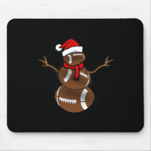 Tapis De Souris Funky Christmas Football Ball Père Noël Snowman