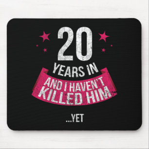 Tapis De Souris Funny 20e anniversaire de Mariage Femme T-shirt ca